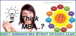 Direct Admission MBA without Entrance Exam